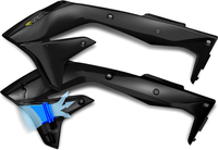 Cycra MX Powerflow,  radiatorbeschermkappen,  kleur: Zwart