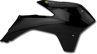 Cycra MX Powerflow,  radiatorbeschermkappen,  kleur: Zwart