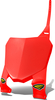 Cycra MX,  Stadion nummerplaat,  kleur: Rood