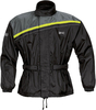 GMS-Moto Douglas,  regenjas,  kleur: Zwart/Grijs/Neon-Geel,  maat: 9XL