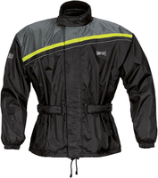GMS-Moto Douglas,  regenjas,  kleur: Zwart/Grijs/Neon-Geel,  maat: 9XL