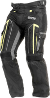 GMS-Moto Everest,  stoffen broek waterdicht,  kleur: Zwart/Grijs/Neon-Geel,  maat: L