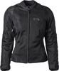 GMS-Moto FiftySix.7,  mesh jas vrouwen,  kleur: zwart,  maat: 3XL