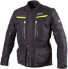 GMS-Moto Gear,  textieljas waterdicht,  kleur: Zwart/Neon-Geel,  maat: L