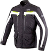 GMS-Moto Gear,  textieljas waterdicht,  kleur: Zwart/Wit/Neon-Geel,  maat: XXL