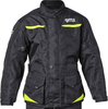 GMS-Moto Gear,  textieljas waterdicht kinderen,  kleur: Zwart/Neon-Geel,  maat: 152