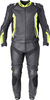 GMS-Moto GR-1,  leren pak 2st.,  kleur: Zwart/Geel/Wit,  maat: 56