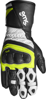 GMS-Moto GR-1 SF,  handschoenen,  kleur: Zwart/Wit/Geel,  maat: XL
