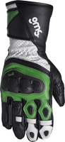 GMS-Moto GR-1 SF,  handschoenen,  kleur: Zwart/Wit/Groen,  maat: XS