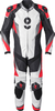 GMS-Moto GRC-1,  leren pak 1st.,  kleur: Zwart/Wit/Rood/Grijs,  maat: 50