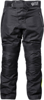 GMS-Moto Highway,  stoffen broek waterdicht kinderen,  kleur: Zwart/Grijs/Neon-Geel,  maat: 128