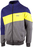 GMS-Moto Leo,  textieljas,  kleur: Donkerblauw/Grijs/Neon-Geel,  maat: S