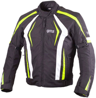 GMS-Moto Pace,  textieljas,  kleur: Zwart/Wit/Neon-Geel,  maat: XXL