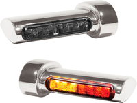 Heinz Bikes Winglets,  3in1 achterlicht/richtingaanwijzer,  kleur: Chroom