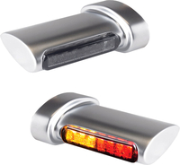 Heinz Bikes Winglets,  3in1 achterlicht/richtingaanwijzer,  kleur: Mat-Verchroomd