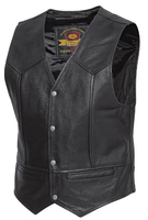 Held Dillon,  leren vest,  kleur: zwart,  maat: XL
