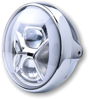 Highsider British-Style Typ 8,  LED koplamp 7 inch,  kleur: Chroom