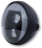 Highsider British-Style Typ 8,  LED koplamp 7 inch,  kleur: Zwart