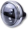 Highsider LTD Typ 8,  LED koplamp 7 inch,  kleur: Zwart/Chroom