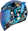 Icon Airflite 4 Horsemen,  integraalhelm,  kleur: Zwart/Blauw/Wit/Goud,  maat: L
