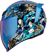 Icon Airflite 4 Horsemen,  integraalhelm,  kleur: Zwart/Blauw/Wit/Goud,  maat: M