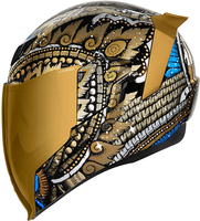 Icon Airflite Day Tripper,  integraalhelm,  kleur: Goud/Zwart/Wit/Blauw,  maat: S