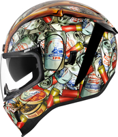 Icon Airform Buck Fever,  integraalhelm,  kleur: Wit/Zwart/Rood/Blauw,  maat: XS