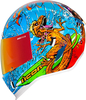 Icon Airform Dino Fury,  integraalhelm,  kleur: Lichtblauw/Oranje/Rood,  maat: XL
