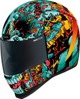 Icon Airform Mips Munchies,  integraalhelm,  kleur: blauw/geel/rood,  maat: XL