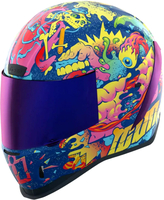 Icon Airform MIPS Scatterbrain,  integraalhelm,  kleur: Geel/Blauw/Pink,  maat: XS