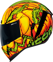 Icon Airform Trick Or Street,  integraalhelm,  kleur: Oranje/Geel/Groen/Zwart,  maat: M