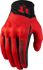 Icon Anthem 2,  Handschoenen,  kleur: rood/zwart,  maat: S