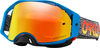 Oakley Airbrake MX Blue Crackle,  bril Prizm,  kleur: Blauw/Oranje/Geel Geel/Oranje-Gespiegeld