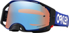 Oakley Airbrake MX,  bril Prizm,  kleur: Blauw/Wit/Zwart Blauw/Violet-Gespiegeld