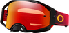 Oakley Airbrake MX Red Flow,  bril Prizm,  kleur: Rood/Zwart Oranje/Rood-Gespiegeld