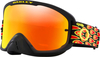 Oakley O-Frame 2.0 Pro MX Troy Lee Series,  veiligheidsbril,  kleur: Zwart/Rood/Geel Geel/Oranje-Gespiegeld