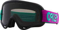 Oakley O-Frame MX Heritage,  veiligheidsbril,  kleur: Lila/Turquoise/Zwart Licht-Getint