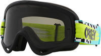 Oakley O-Frame MX Teal Checks,  veiligheidsbril,  kleur: Zwart/Wit/Turquoise/Groen Licht-Getint