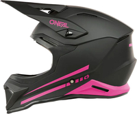 ONeal 1SRS Solid S25,  motorcrosshelm kinderen,  kleur: Mat Zwart/Pink,  maat: XL