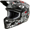 ONeal 3SRS Attack,  motorcrosshelm,  kleur: Mat Zwart/Wit/Rood/Grijs,  maat: XL
