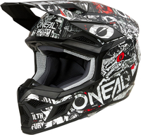 ONeal 3SRS Attack,  motorcrosshelm,  kleur: Mat Zwart/Wit/Rood/Grijs,  maat: XL