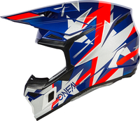 ONeal 3SRS Ride,  kruishelm,  kleur: Blauw/Zilver/Rood,  maat: XS
