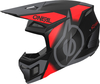 ONeal 3SRS Vision,  kruishelm,  kleur: Mat Zwart/Rood/Grijs,  maat: XXL