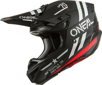 ONeal 5SRS Squadron V.22,  kruishelm,  kleur: Mat Zwart/Grijs/Rood,  maat: S