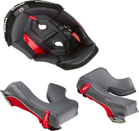 ONeal 5SRS/10SRS,  voering/wangkussentjes,  kleur: Grijs/Zwart/Rood,  maat: XL (61/62cm)