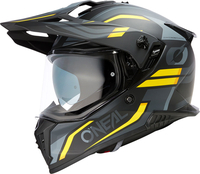 ONeal A-SRS Spike,  avonturenhelm,  kleur: Mat Zwart/Grijs/Geel,  maat: L