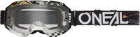 ONeal B-10 Attack,  veiligheidsbril,  kleur: Zwart/Wit/Goud Helder