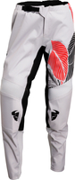 Thor Sector Urth S22,  textielbroek vrouwen,  kleur: Lichtgrijs/Zwart/Neon-Rood,  maat: 9/10