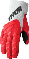 Thor Spectrum S23,  handschoenen,  kleur: Rood/Wit/Zwart,  maat: M