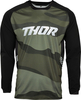 Thor Terrain S22,  jersey,  kleur: donkergroen/zwart,  maat: L